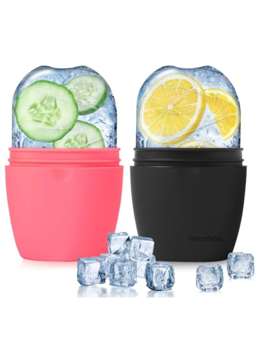 2Pack Ice Roller for Face & Eye Puffiness Relief Silicone Reusable